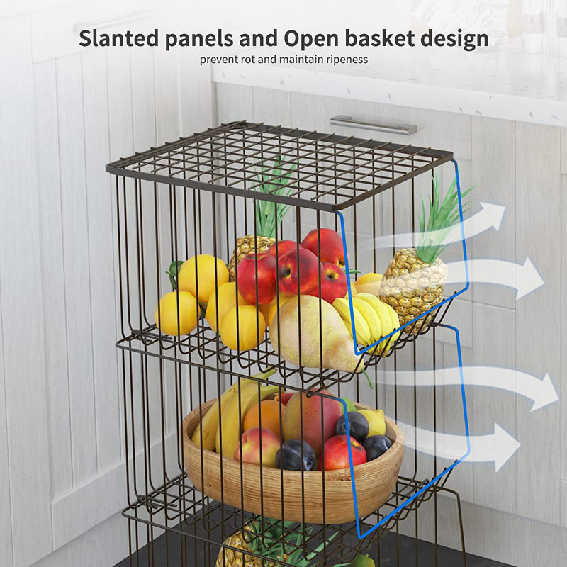 Prep & Savour Fruit Metal/Wire Basket Set & Reviews Wayfair